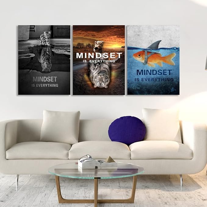 Success Wall Painting Inspirational Wall Art Office Wall Decor Motivational Wall Art Canvas Black Poster Positive Inspirational Framed Artwork Prints Picture for Living Room Office [60''W x 28''H]