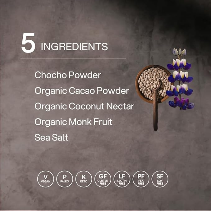 Mikuna Chocho Superfood Protein, Plant-Based Protein Powder, Travel Packs - Vegan, Gluten Free, 3g Net Carbs or Less, and Bioavailable, Non-Isolate (8 Servings, Cacao)