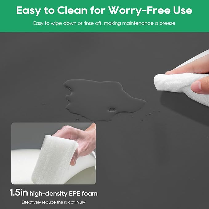 Gymnastics Tumbling Mats Portable Gymnastics Mat Foldable Tumbling Mat 2'x6'/4'x8' PU Leather Exercise Mat Yoga Mat with Carrying Handles for home Workout outdoor Yoga Gymnastics