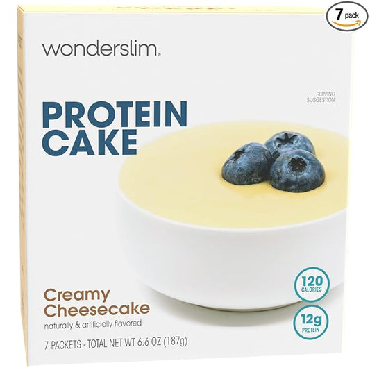WonderSlim Protein Cake, Creamy Cheesecake, 12g Protein, Gluten Free (7ct)