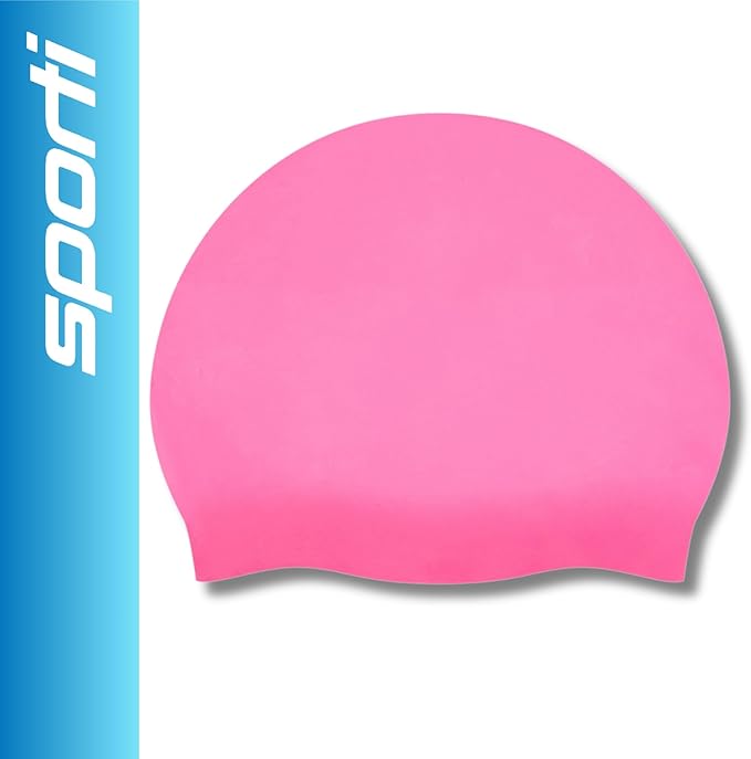 Sporti Silicone Swim Cap for Kids, Unisex Youth Swimming Cap, Protection Bathing Caps for Your Children, Aged 2-10
