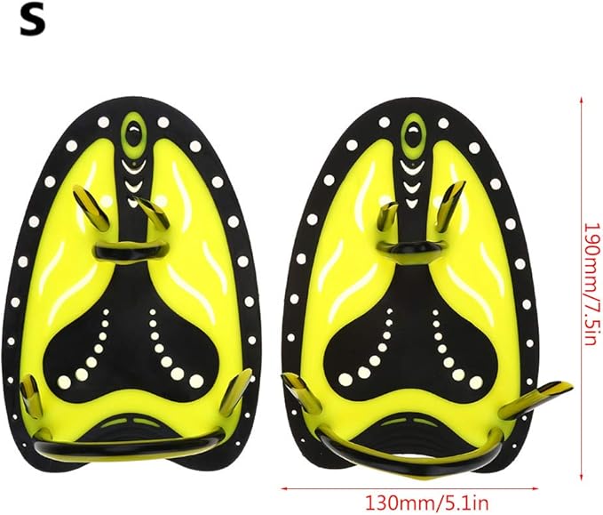 Swim Fins, Adjustable Kids Flippers for Swimming, Professional Swim Hand Paddles, Flat Paddles for Kids, Children, Men, Women