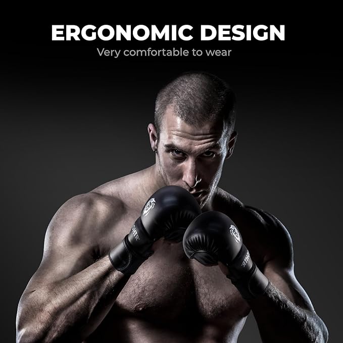 FIGHTR® MMA Sparring Gloves with Best fit for Maximum Stability | with Extra Thick Padding | for Sparring, MMA, Boxing, Kickboxing & Martial Arts | incl. Carrying Bag