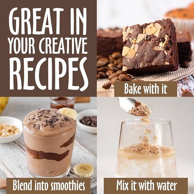 Pea Protein Powder, Vegan Chocolate Flavor, 100% Plant Based, No Artificial Sweeteners, Non GMO, Gluten Free & Soy Free, 2.11 LB