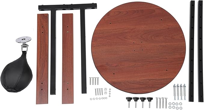 Speed Bag Platform Set, Adjustable Height Punching Bag Wall Mounted Fitness Training Punching Bag w/360° Ball Bearings for Reflex Coordination (Height-Adjustable Version)