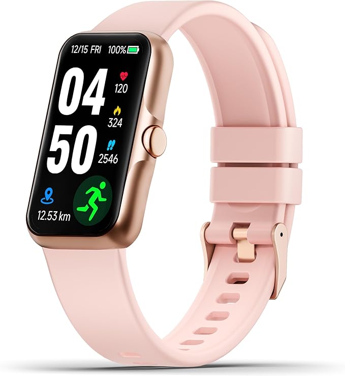 Fitness Tracker with 24/7 Continuous Heart Rate, Blood Oxygen Monitor, Smart Watch with Sleep Monitor, IP68 Waterproof Activity Tracker Step Counter for Women Men