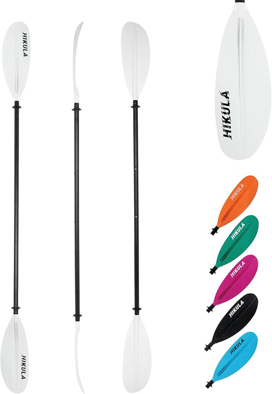 Kayak Paddle Aluminum Shaft Paddle with Nylon Blades, Floating Adjustable Kayaking Oars, 3 Piece, 220-240cm/86-94 Inches,Black/Rose/Teal/Black/Orange/Grey
