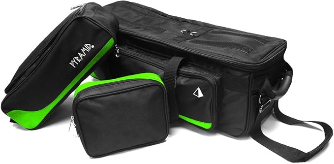 Pyramid Path Triple Tote Roller Plus Bowling Bag with Detachable Shoe Bag (Fits US Mens Size 15), Accessory and Side Pocket, Lightweight Travel Design