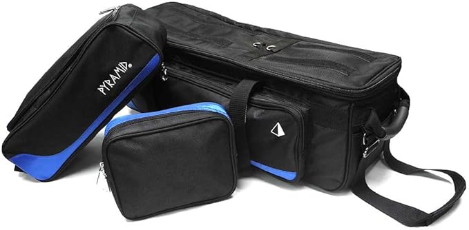 Pyramid Path Triple Tote Roller Plus Bowling Bag with Detachable Shoe Bag (Fits US Mens Size 15), Accessory and Side Pocket, Lightweight Travel Design