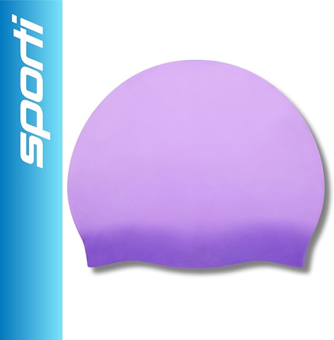 Sporti Silicone Swim Cap for Kids, Unisex Youth Swimming Cap, Protection Bathing Caps for Your Children, Aged 2-10