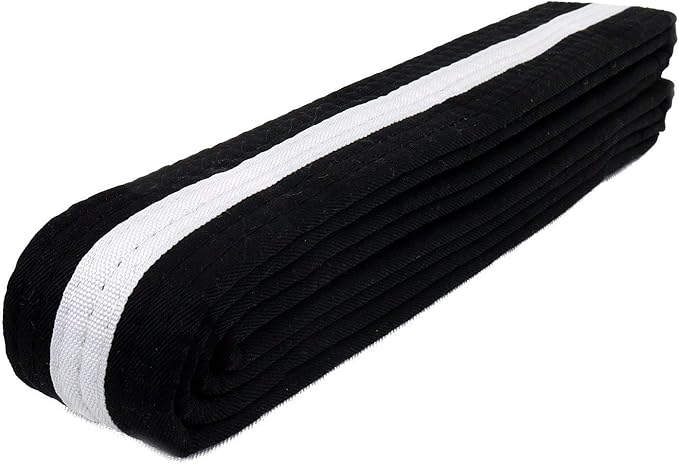 AAMA Color Belts with White Stripe for Martial Arts - Taekwondo Karate Judo