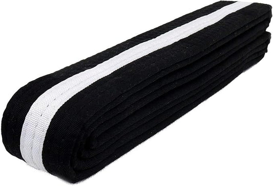 AAMA Color Belts with White Stripe for Martial Arts - Taekwondo Karate Judo