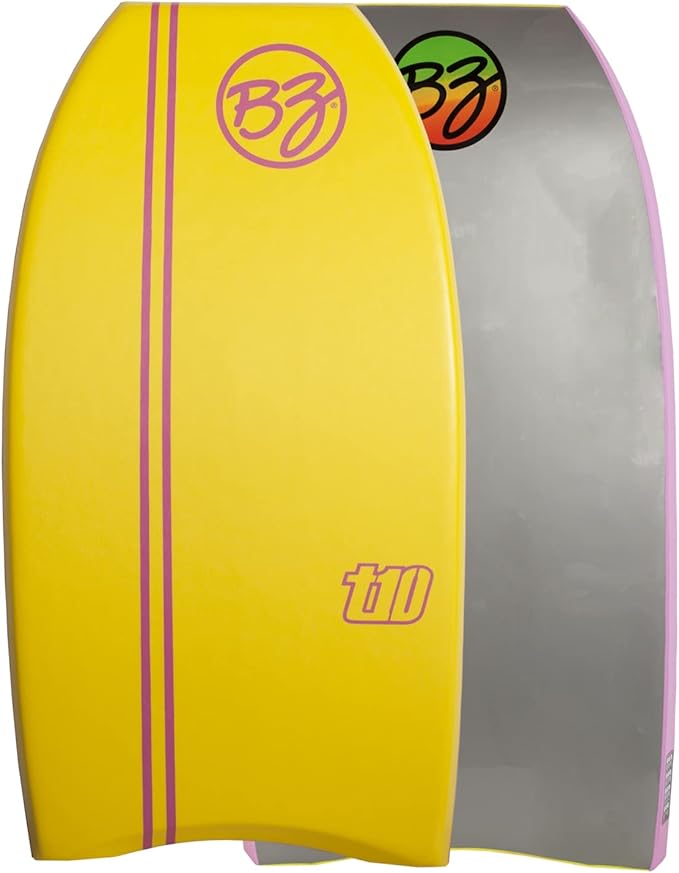 BZ BodyBoards - T-10 Progressive Series Bodyboard - HDPE Slick - Crescent Tail - PHUZION Core - 8lb Deck