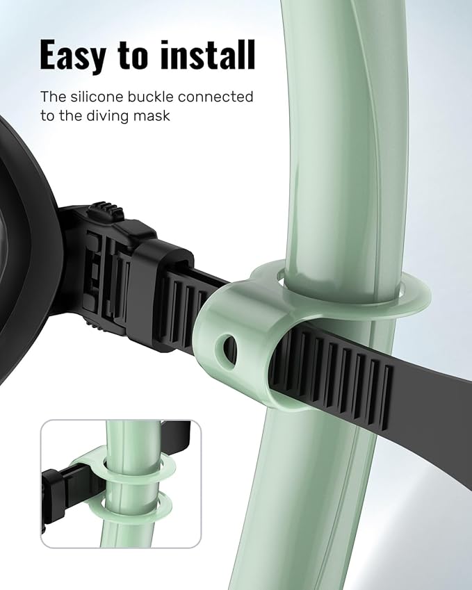 W WSTOO Adults Diving Snorkel Breathing Tube Silicone Flexible Foldable Snorkel Anti-Drop for Freediving Swim Training,Diving and Scuba Diving,Easy to Carry for Travel