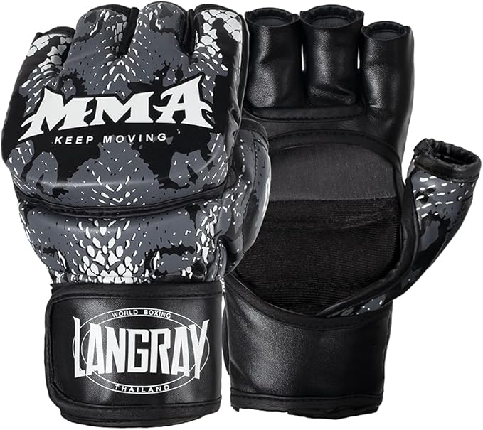 Punch Bag Training Gloves, LangRay MMA Grappling Gloves for Sparring Martial Arts Boxing Training for Adults and Kids