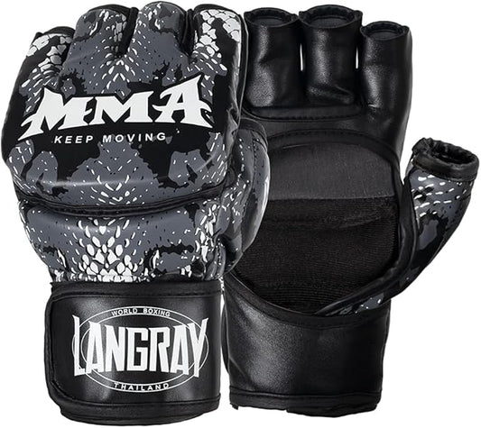 Punch Bag Training Gloves, LangRay MMA Grappling Gloves for Sparring Martial Arts Boxing Training for Adults and Kids