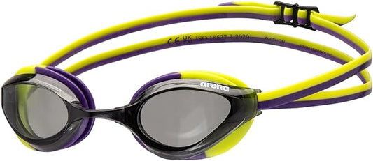 ARENA Unisex Python Racing Swim Goggles for Men and Women Anti-Fog No Leak Max Comfort Dual Strap, Mirror/Non-Mirror Lens