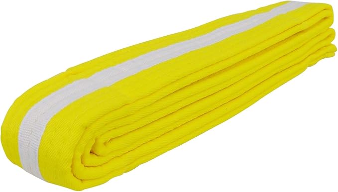 AAMA Color Belts with White Stripe for Martial Arts - Taekwondo Karate Judo