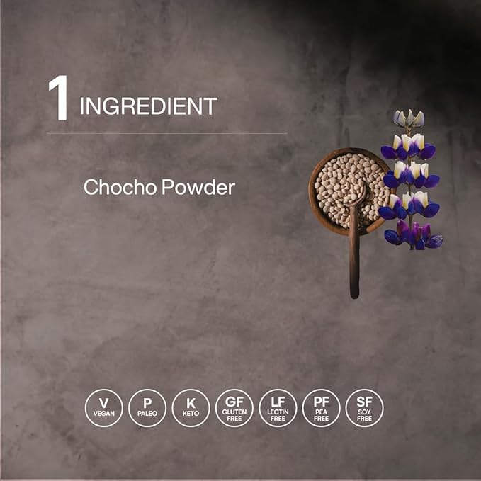 Mikuna Chocho Superfood Protein, Plant-Based Protein Powder, Travel Packs - Vegan, Gluten Free, 3g Net Carbs or Less, and Bioavailable, Non-Isolate (8 Servings, Pure Chocho)