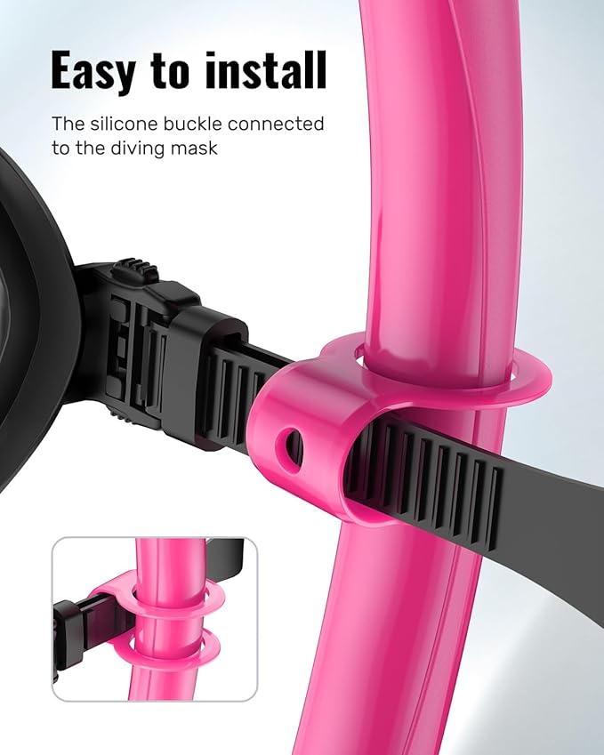 W WSTOO Adults Diving Snorkel Breathing Tube Silicone Flexible Foldable Snorkel Anti-Drop for Freediving Swim Training,Diving and Scuba Diving,Easy to Carry for Travel