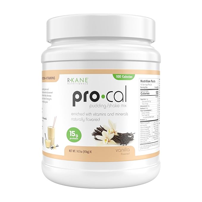 Pro-Cal Vanilla Meal Replacement Powder, 16.4 oz – High Protein, Low Calorie Shake & Pudding Mix – 16 Servings, Delicious & Easy to Prepare – Supports Healthy Weight Management, Vanilla