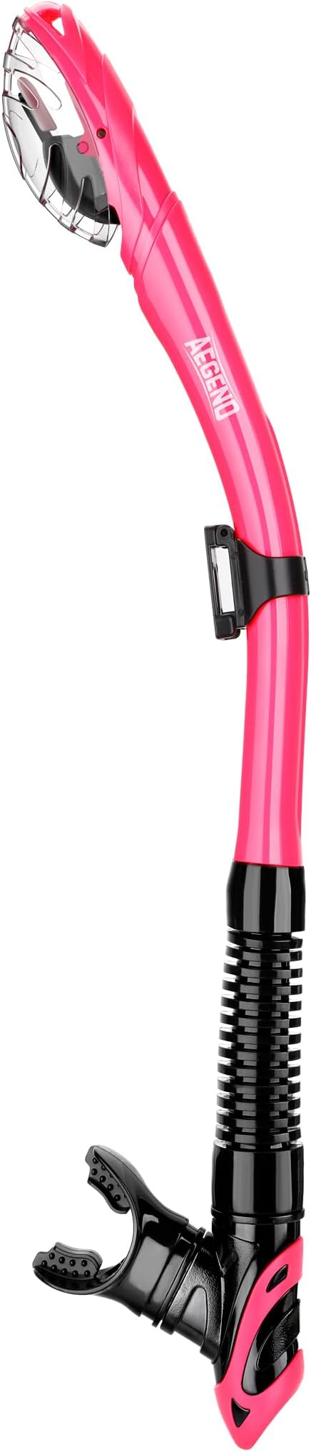 Aegend Dry Snorkel, Dive Mask Easy-Breath Free Diving Snorkel for Snorkeling Scuba Diving Freediving Swimming, with Top Dry Valve and Food-Grade Silicone Mouthpiece