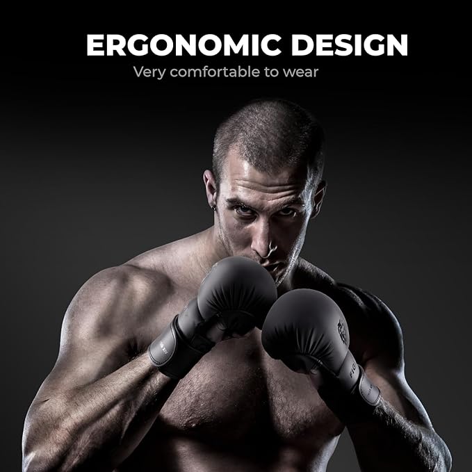 FIGHTR® MMA Sparring Gloves with Best fit for Maximum Stability | with Extra Thick Padding | for Sparring, MMA, Boxing, Kickboxing & Martial Arts | incl. Carrying Bag