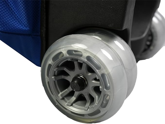 ELITE Deluxe 3-4-5 Bowling Ball Roller Bag with (4) 5" Smooth Wheels - 4 Large Accessory Pockets, Shoe Compartment, Extendable Handle