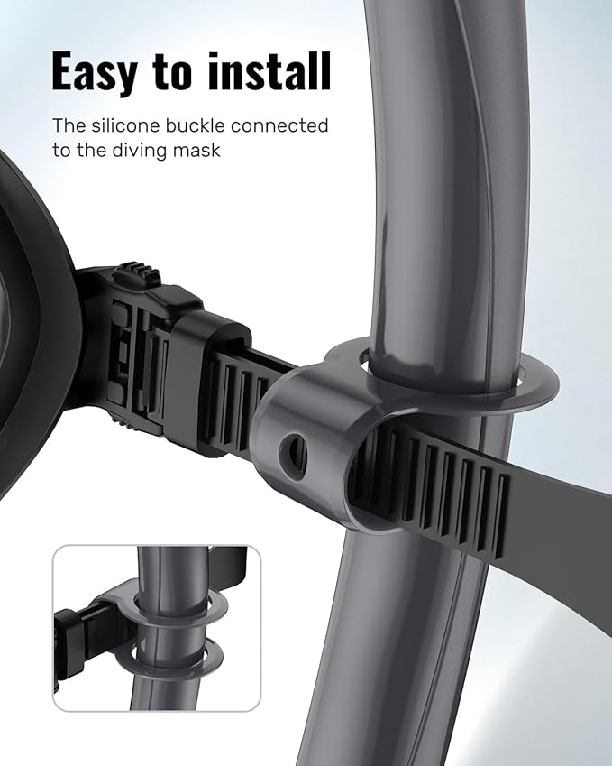 W WSTOO Adults Diving Snorkel Breathing Tube Silicone Flexible Foldable Snorkel Anti-Drop for Freediving Swim Training,Diving and Scuba Diving,Easy to Carry for Travel