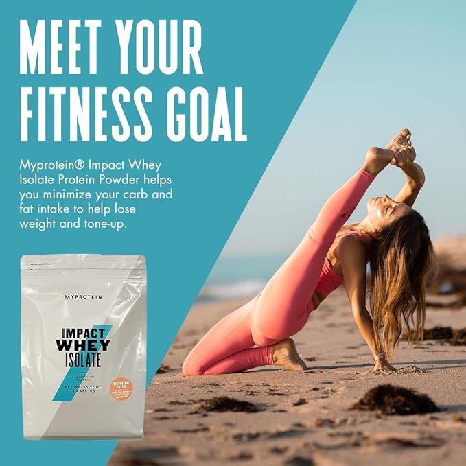 Myprotein Impact Whey Isolate Protein Powder (Strawberry, 2.2 Pound (Pack of 1)