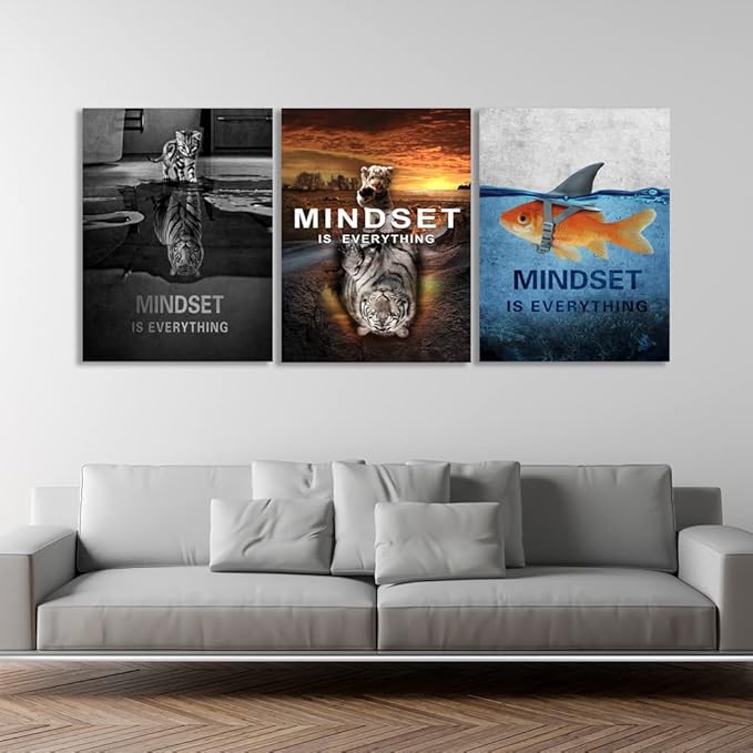 Success Wall Painting Inspirational Wall Art Office Wall Decor Motivational Wall Art Canvas Black Poster Positive Inspirational Framed Artwork Prints Picture for Living Room Office [60''W x 28''H]