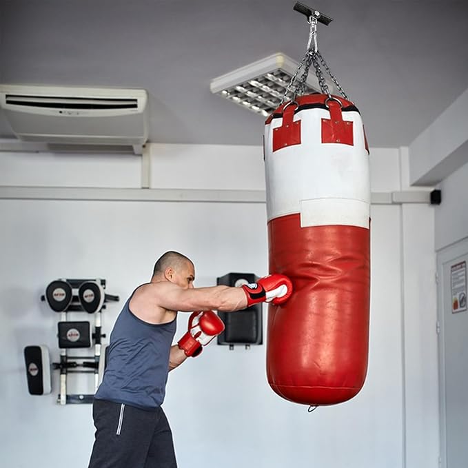 Heavy Bag Hanger - Heavy Duty Punching Bag Mount Hanger Bracket,360° Rotation Wall Ceiling Mount Wood Beam Hook for Boxing Muay Thai Training,Aerial Yoga Swing & Hammock