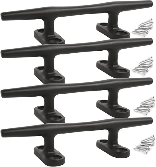 Boat Cleats 4 inch/5 inch/6 inch/8 inch Marine Dock Cleats Stainless Steel Boat Rope Cleat with Fasteners for Marine, Deck, Nautical Décor