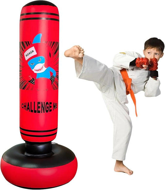 Punching Bag Kid,Boxing Bag for Kids,Inflatable Dummy, Inflatable Punching Bag, De-Stress Boxing Bag for Kids.