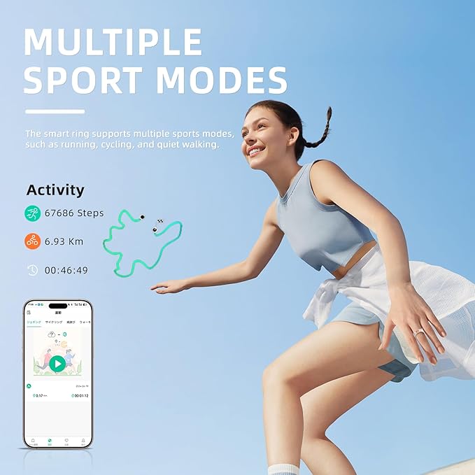 Smart Ring Health Tracker, for men and women, equipped with heart rate monitor, sleep tracker, 8 exercise modes, step counter, 5-7 days battery life, no subscription fee, IP68 waterproof R18-10