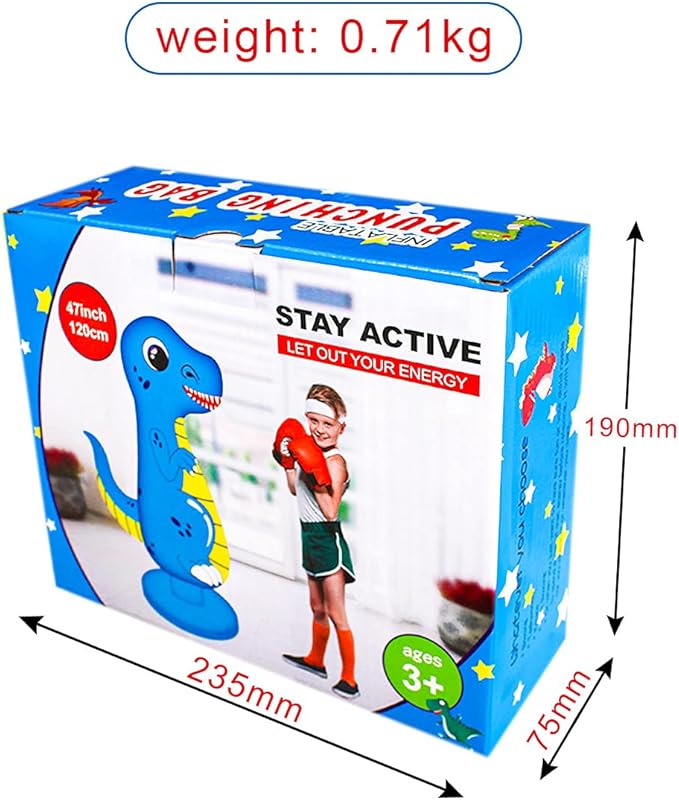 Punching Bag for Kids, Free Standing Boxing Bag for Bounce Back Focus Punching Bag for Practicing Karate, Taekwondo, De-Stress Boxing Bag for Kids.