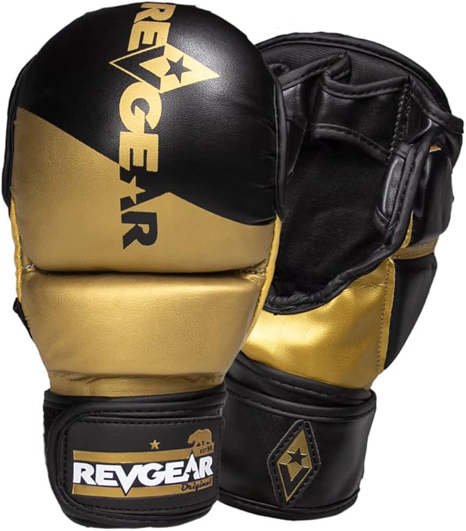 Revgear Pinnacle MMA Gloves | Classic MMA Sparring Glove Design | Multi Layer Foam Padding Over The Knuckles | Thumb Protection