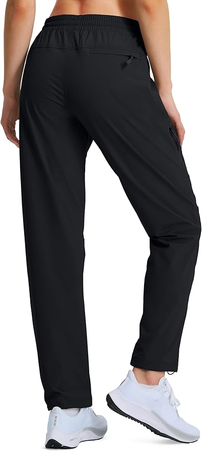 Women's Hiking Pants Quick Dry Lightweight Cargo Pants UPF 50 Water Resistant Zipper Pockets for Golf Travel Work Camping
