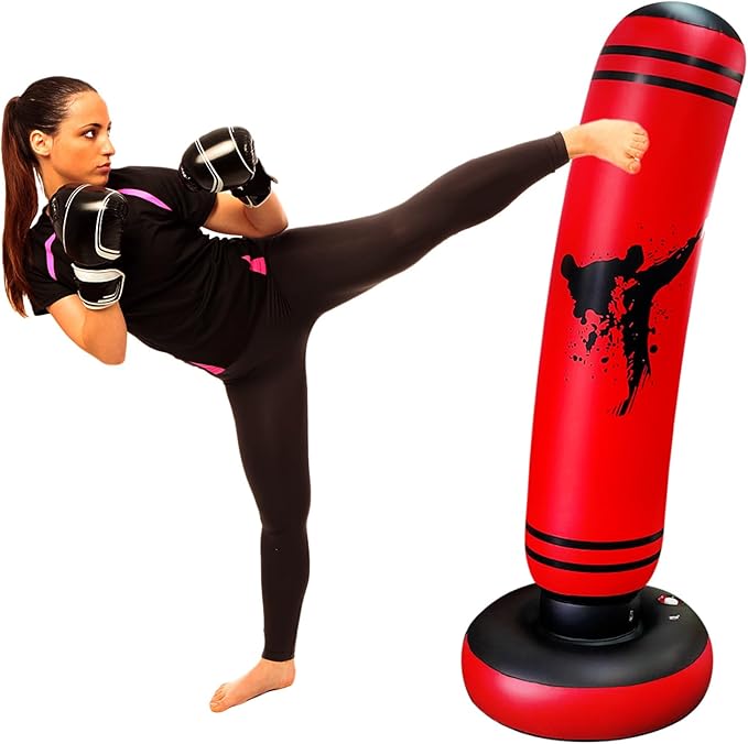 Punching Bag Kid,Boxing Bag for Kids,Inflatable Dummy, Inflatable Punching Bag, De-Stress Boxing Bag for Kids.