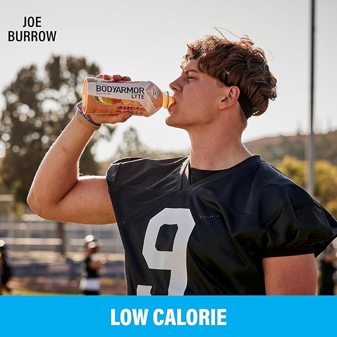 BODYARMOR LYTE Sports Drink Low-Calorie Sports Beverage, Orange Clementine - Orange Citrus, Coconut Water Hydration, Natural Flavors With Vitamins, Potassium-Packed Electrolytes, Perfect For Athletes, 16 Fl Oz (Pack of 12)