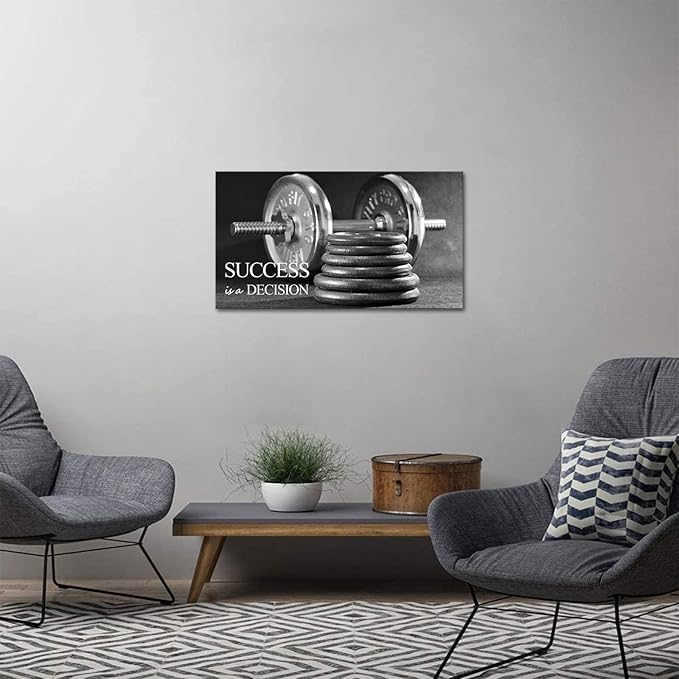 YeiLnm Workout Pictures for Home Gym Room Canvas Motivational Wall Decor 20"x36"