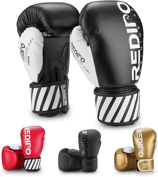 Boxing Gloves for Men & Women, Premium Leather Sparring Heavy Bag Training Gloves, Pro Punching Bag Gloves for Muay Thai, Kickboxing, MMA