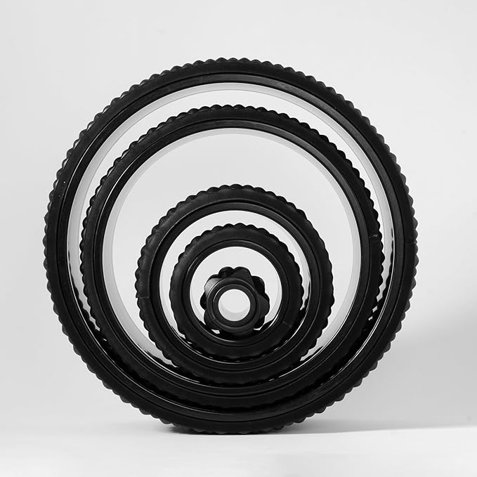 Foam Back Roller Wheel- Back Stretcher with Center Spine Cradle- Targeted Stretching, Neck & Back Pain Relief, Deep Tissue Trigger Point Muscle Massage for Physical Therapy, Pain & Exercise- Set of 5