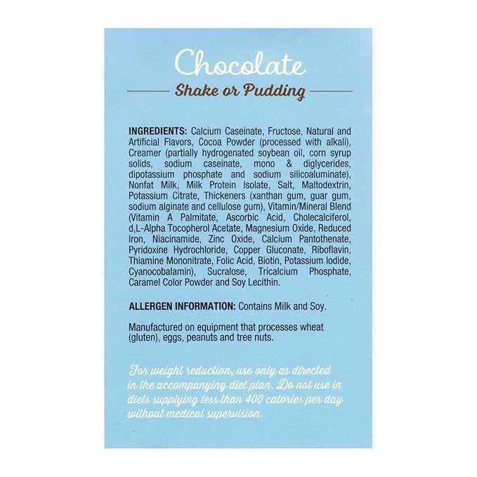 HealthyWise - High Protein 100 Calorie Pudding Shake, 15g Protein, Low Calorie, Low Carbs, Ideal Protein Compatible, 7 Servings Per Box (Chocolate)