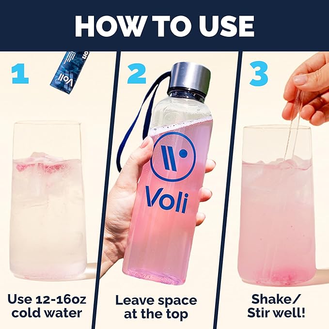 Voli Electrolytes Powder Packets | No Added Sugar Electrolyte Drink Mix for Hydration | Keto & Fasting Friendly, Natural Superfoods & Minerals | Variety Pack, 15-Count