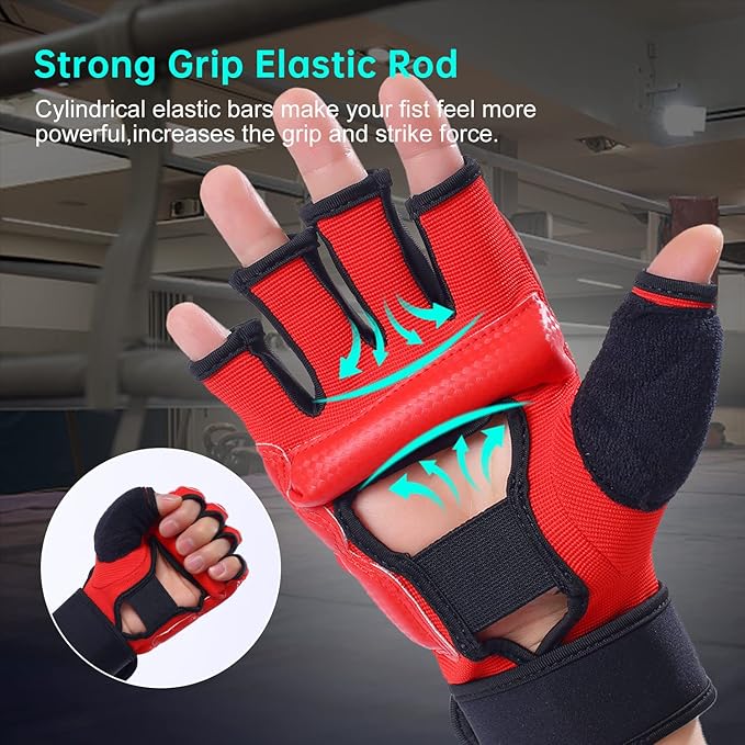 Kickboxing Sparring Gloves MMA Gloves Boxing Gloves for Men Women Kids Half Finger Punching Bag Gloves Fighting Gloves for Men Women Boxing Training