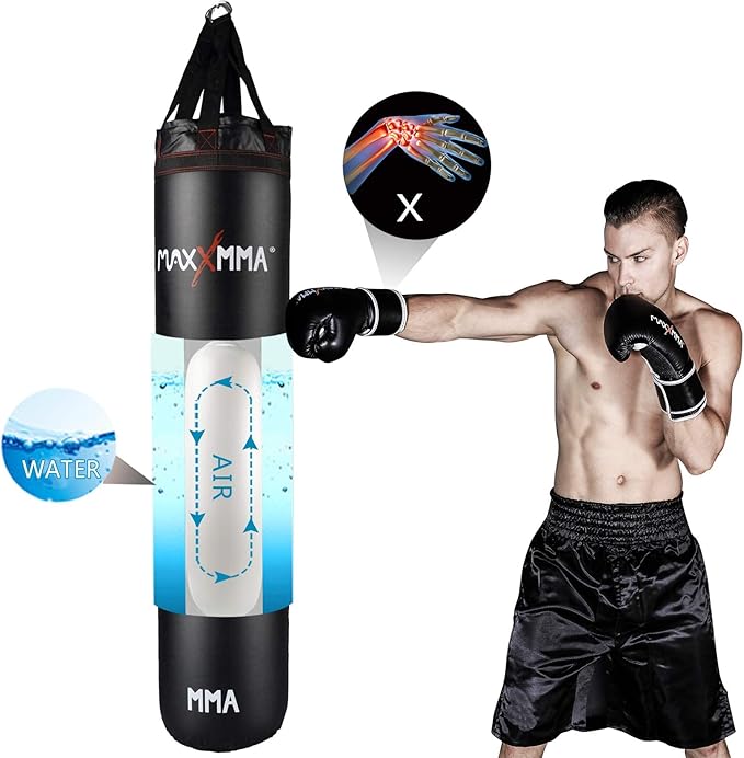 MaxxMMA 5 ft Water/Air Heavy Bag Kit (Adjustable Weight 70~140 lbs.)