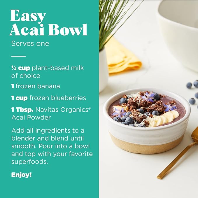Navitas Organics Acai Powder, 4oz. Pouch, 38 Servings