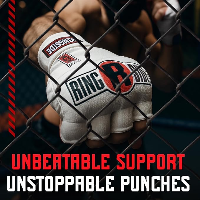 Ringside Gel Shock Quick Wraps, Impact-Absorbing Hand Wraps with Secure Support, Ideal for Boxing, MMA, Muay Thai, and Martial Arts, Inner Boxing Gloves for Men and Women