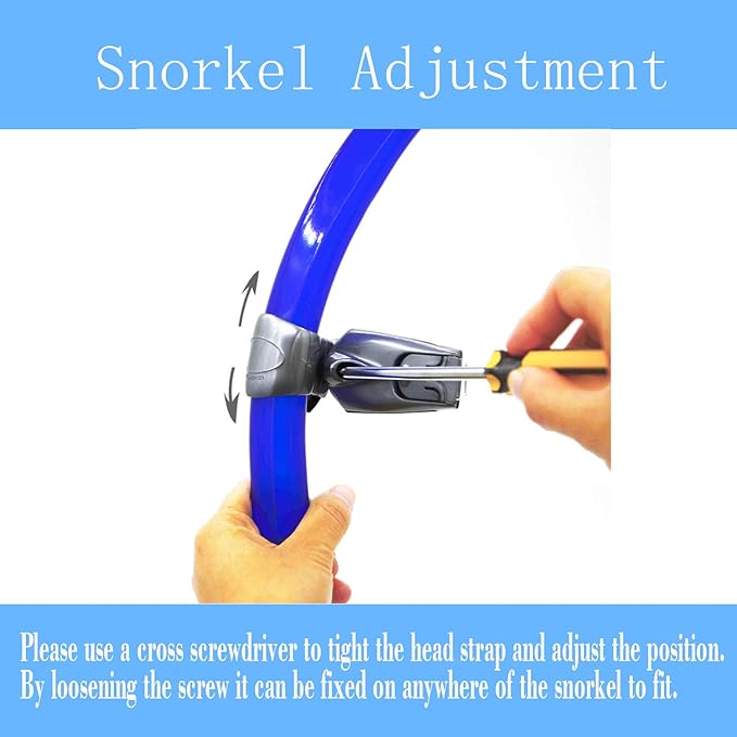 Panzexin Swim Snorkel, One-Way Purge Valve Swimmers Snorkel for Lap Swimming Training Snorkeling, Front Mounted Training Gear with Comfortable Silicone Mouthpiece